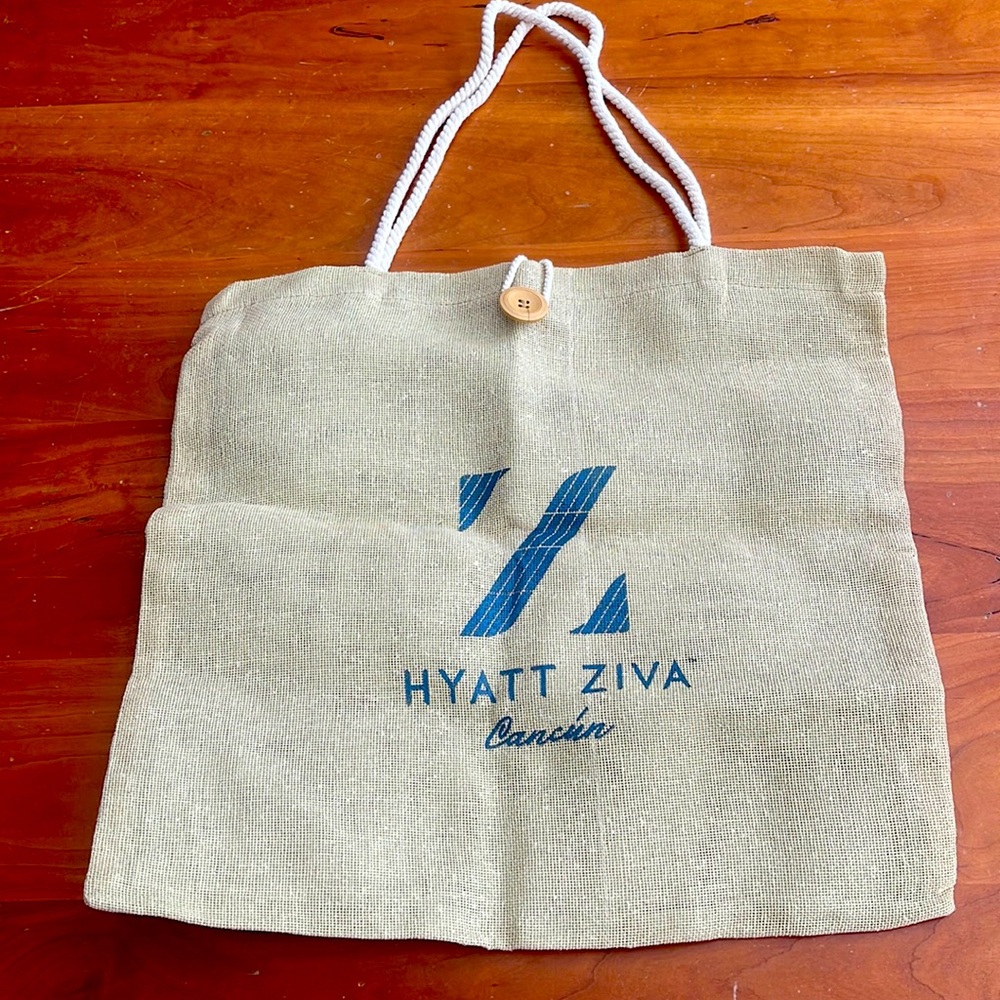 Hyatt Ziva Cancun beach tote bag